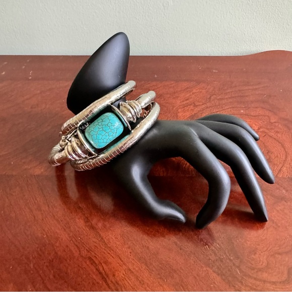 Bracelet/Choker Necklace with Turquoise howlite - Picture 2 of 5